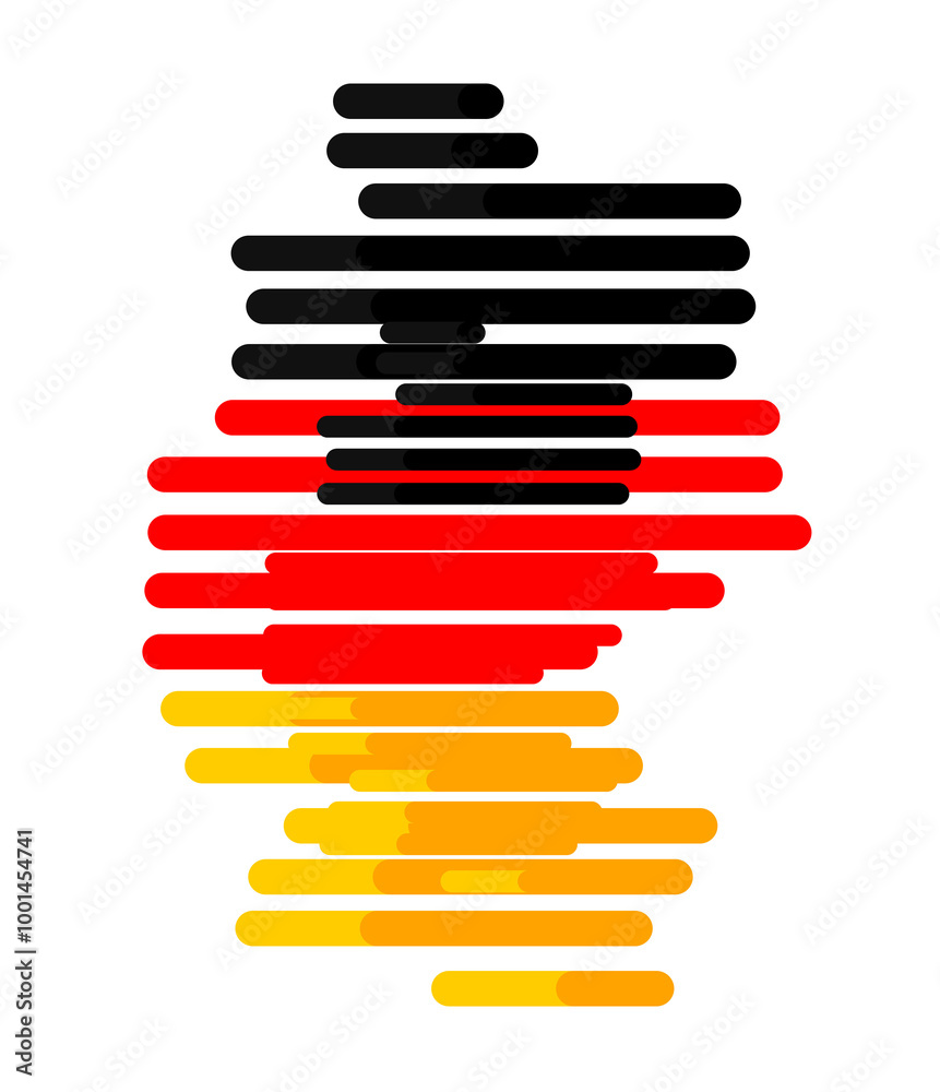 map of Germany silhouette outline simplified, isolated map of Germany silhouette outline simplified, isolated