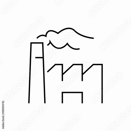factory factories production icon sign vector