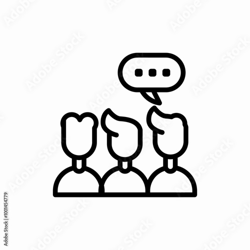 speech group icon sign vector