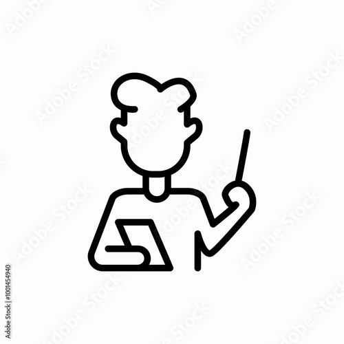 teach instructor icon sign vector