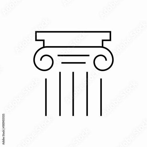 ornament pillar icon sign vector