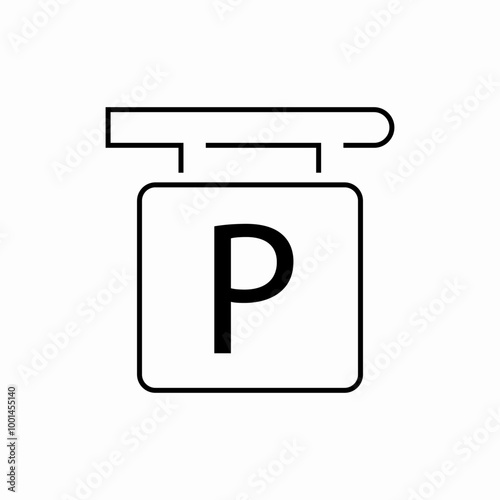 parking park place icon sign vector