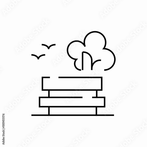pipeline exhaust icon sign vector
