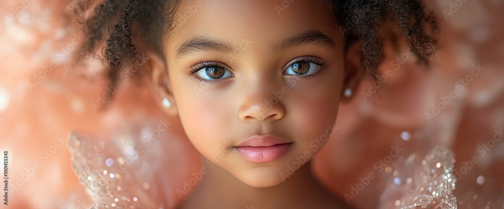 Portrait of a Young Girl with Big Brown Eyes Portrait of a Young Girl with Big Brown Eyes
