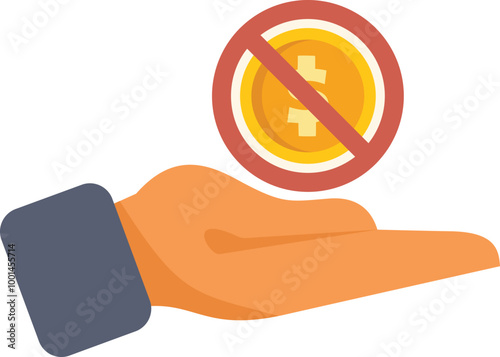 Businessman refusing money, concept of anti bribery and corruption