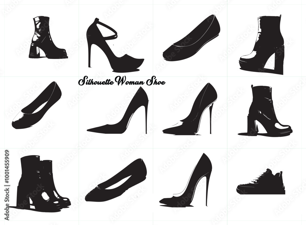 Silhouette woman shoe set Silhouette woman shoe set
