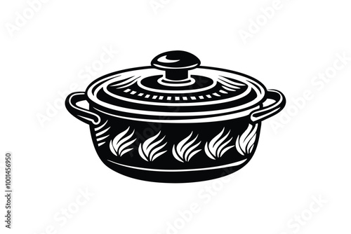 Saucepan vector silhouette