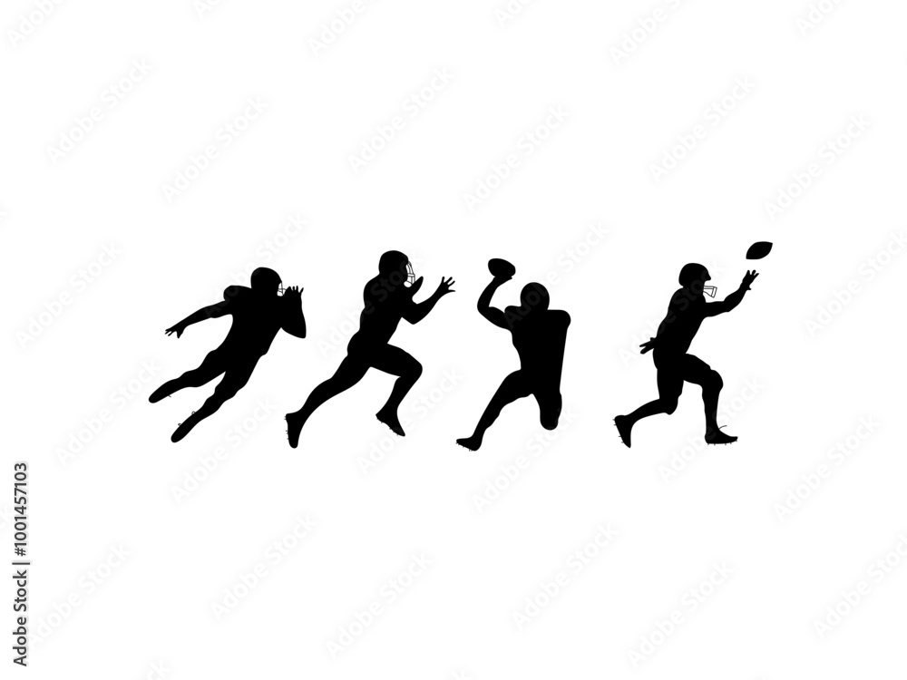 The silhouette of caucasian rugby men's player isolated on white background cartoon vector illustration, label, sticker of people football vector image is a game premium. The silhouette of caucasian rugby men's player isolated on white background cartoon vector illustration, label, sticker of people football vector image is a game premium.