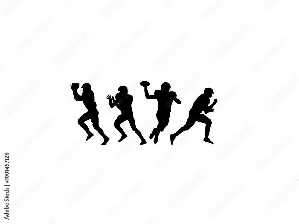 The silhouette of caucasian rugby men's player isolated on white background cartoon vector illustration, label, sticker of people football vector image is a game premium. The silhouette of caucasian rugby men's player isolated on white background cartoon vector illustration, label, sticker of people football vector image is a game premium.