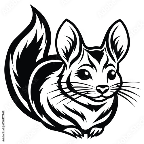 chinchilla logo icon vector design 