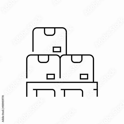 cargo container icon sign vector