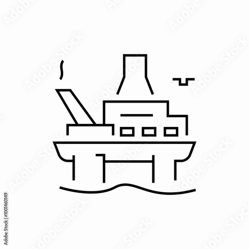 oil derrick icon sign vector