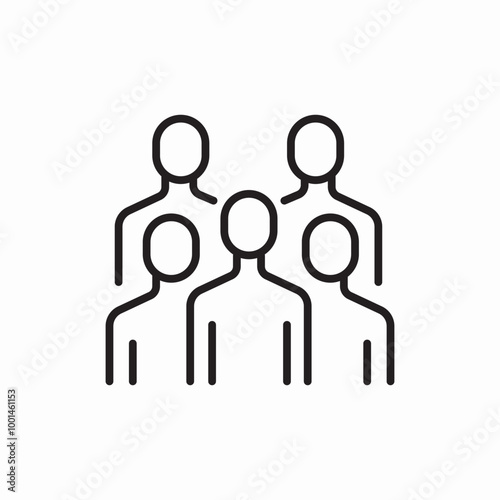 crowd of people icon sign vector