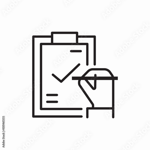 laptop questionnaire icon sign vector