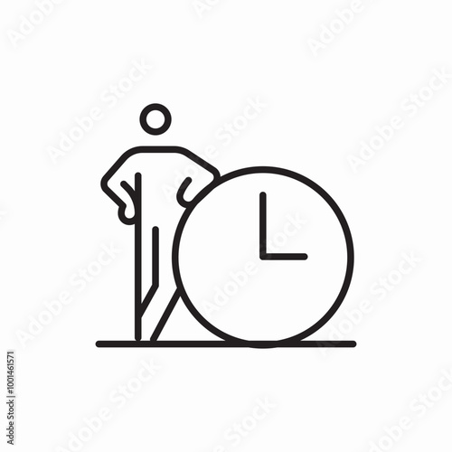recruiter work time icon sign vector