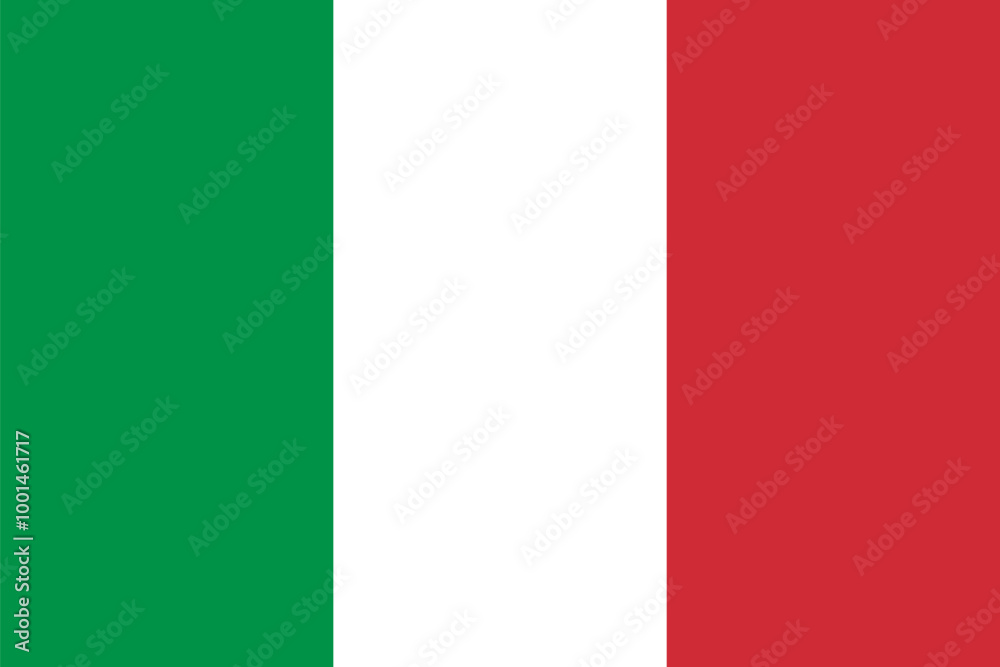 italy national simple flag, italian state flag vector illustration