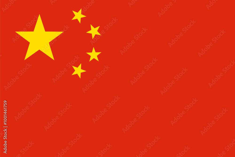 cjina national simple flag, chinese state flag vector illustration cjina national simple flag, chinese state flag vector illustration