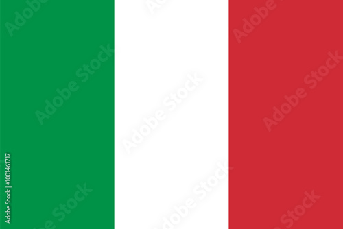 italy national simple flag, italian state flag vector illustration