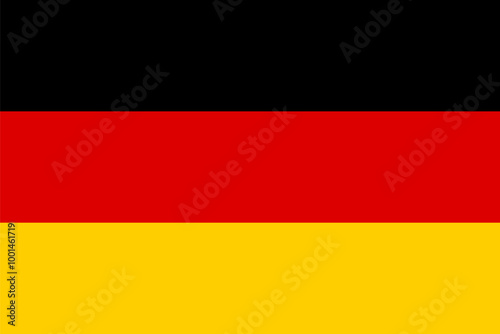 germany national simple flag, german state flag vector illustration