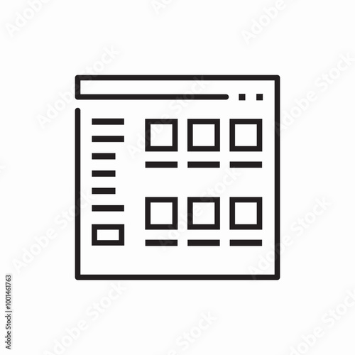 web page icon sign vector