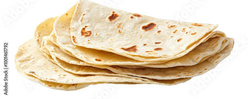 Obraz na płótnie Fresh tortillas isolated on transparent background w salonie