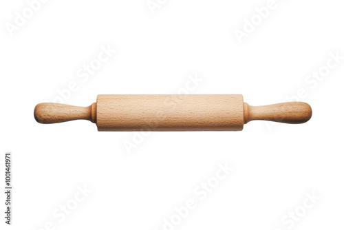 Obraz na płótnie Wooden rolling pin on transparent background w salonie