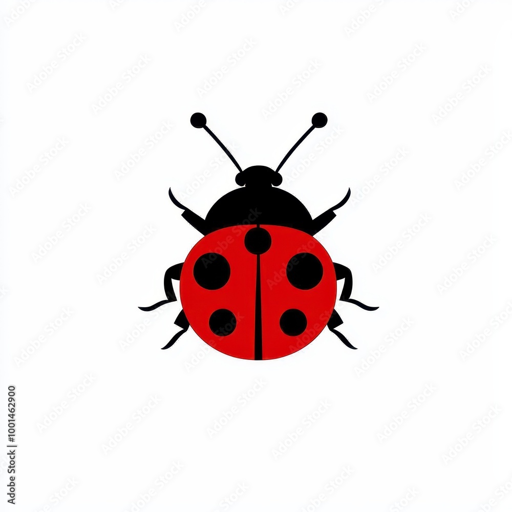 Isolated of a Ladybug on White Background Isolated of a Ladybug on White Background