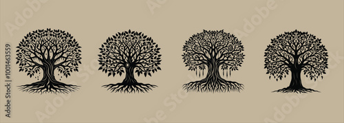 Set Roots Vector Free | Detailed Root System Illustration for Nature, Botanical, and Environmental Design Projects
