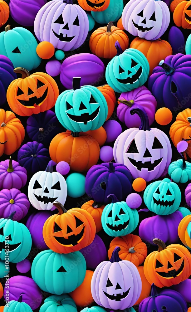 Fototapeta premium halloween seamless background