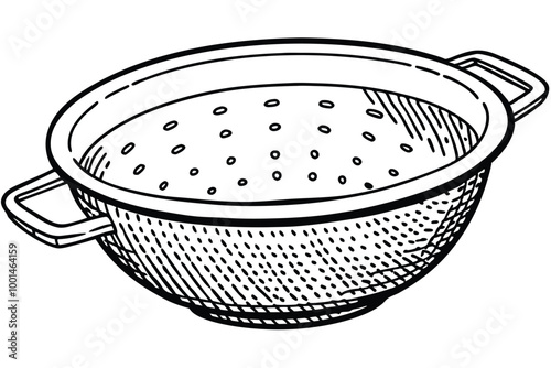 Sieve vector silhouette