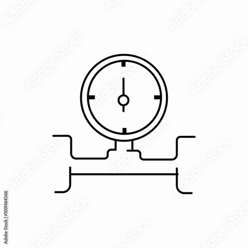 oil pipe counter icon sign vector