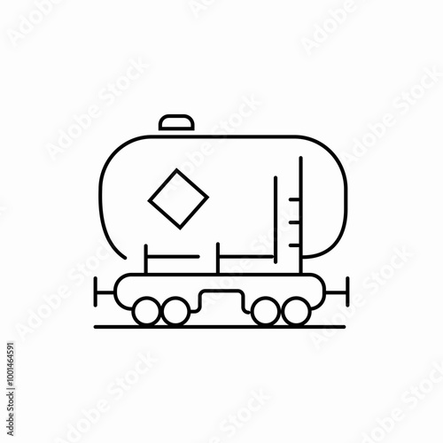 petrol tank train icon sign vector