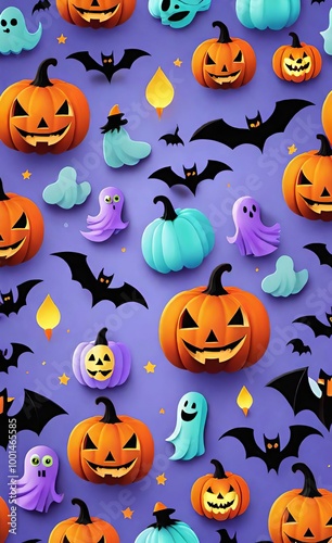 halloween seamless background