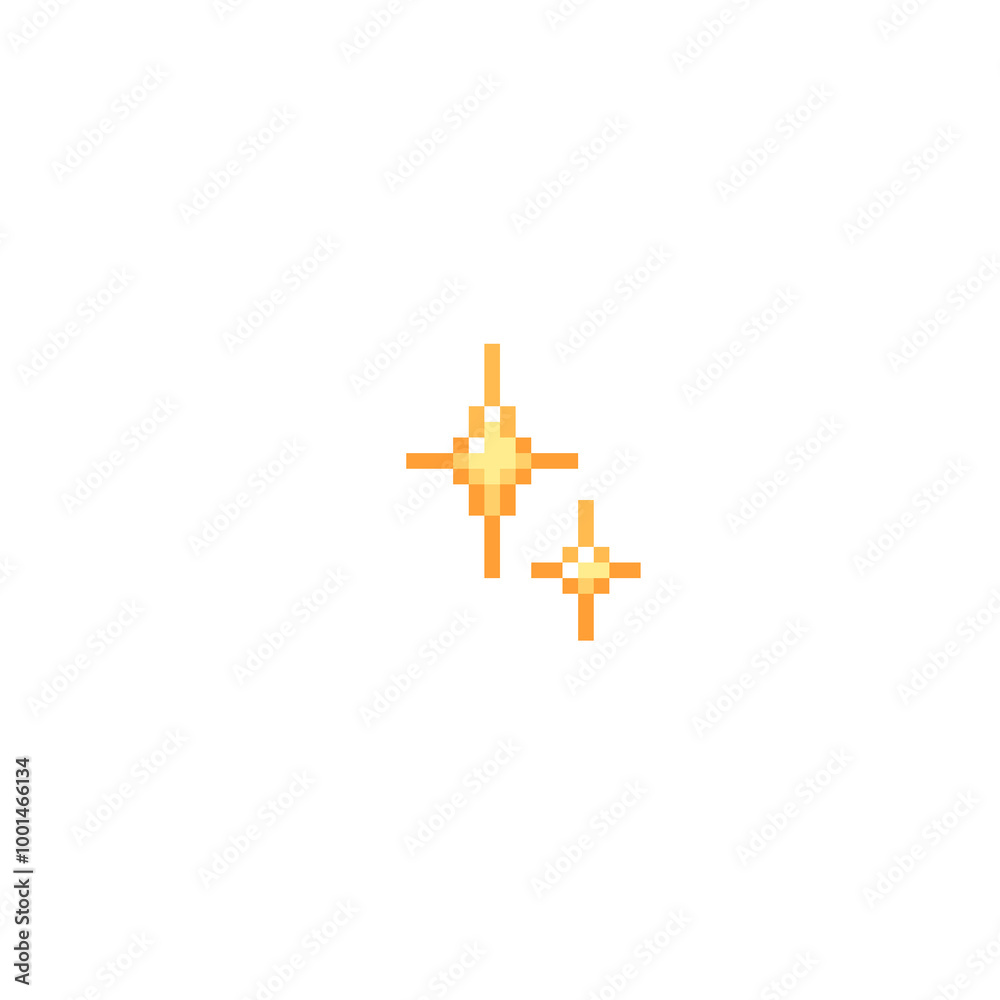 Obraz premium Star, Sparkle Pixel Art