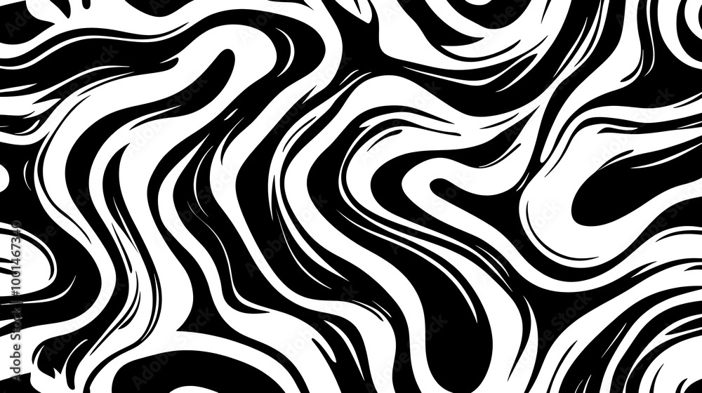 Wavy and swirled brush strokes vector seamless pattern. Bold curved lines and squiggles ornament. Seamless horizontal banner with doodle bold lines. Black and white wallpaper, generative ai
Wavy and swirled brush strokes vector seamless pattern. Bold curved lines and squiggles ornament. Seamless horizontal banner with doodle bold lines. Black and white wallpaper, generative ai