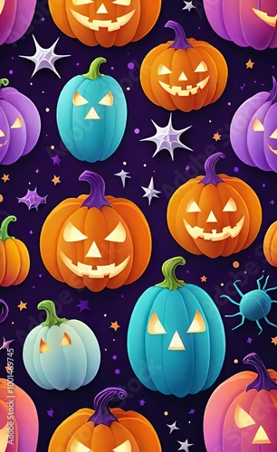 halloween seamless background