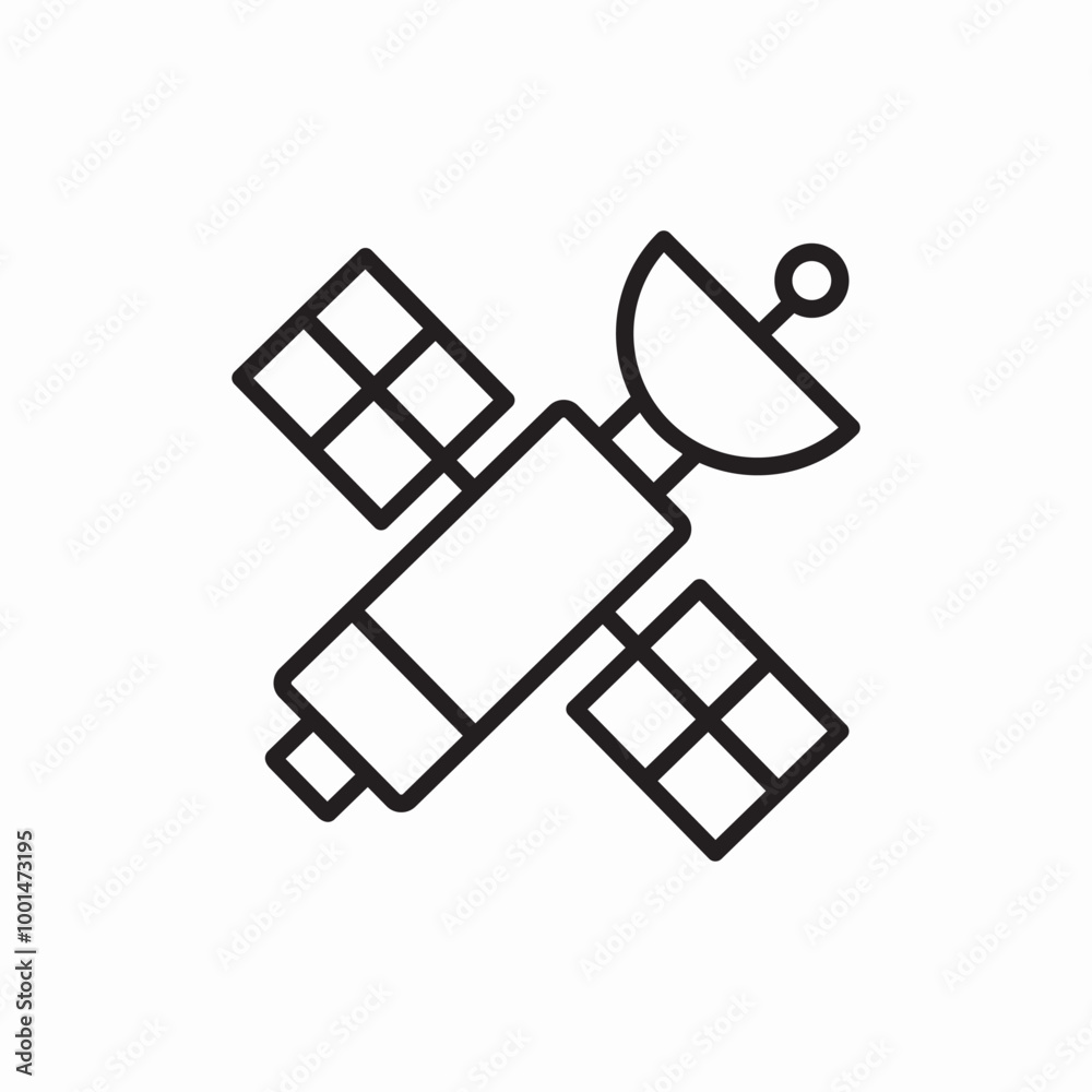 space satellite icon sign vector space satellite icon sign vector