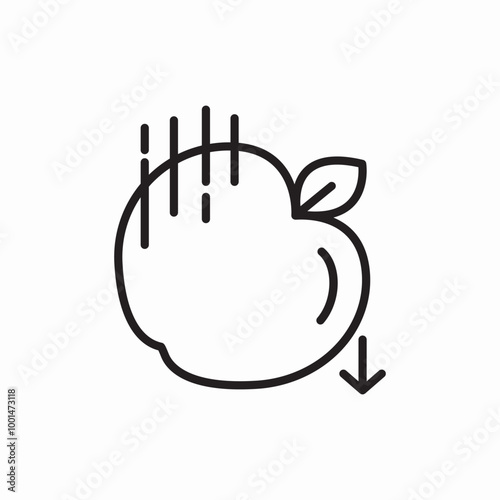 newton apple icon sign vector