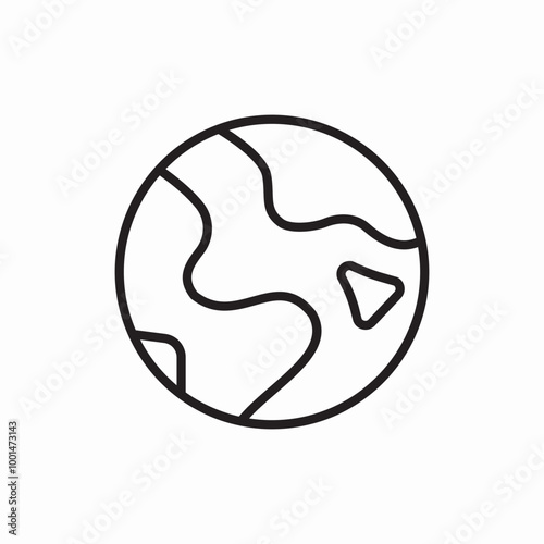 planet earth icon sign vector