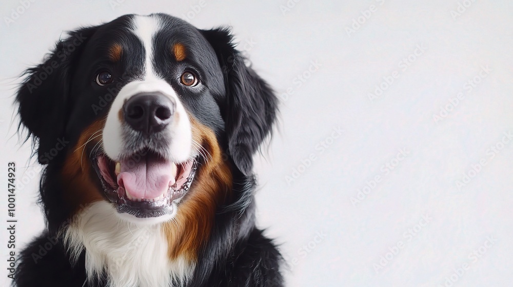 Happy Bernese Mountain Dog Portrait Happy Bernese Mountain Dog Portrait