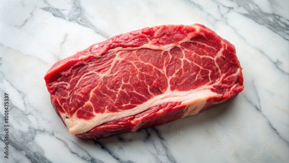 Marble Prime Beef Steak Top Sirloin Raw Meat Cut Isolated on Clear Background Marble Prime Beef Steak Top Sirloin Raw Meat Cut Isolated on Clear Background