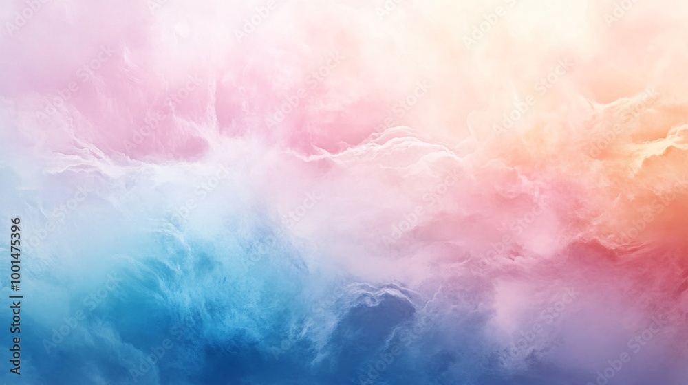 Abstract background with colorful clouds in blue, pink, and orange hues. Abstract background with colorful clouds in blue, pink, and orange hues.