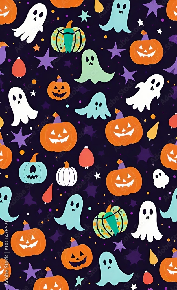 halloween seamless background