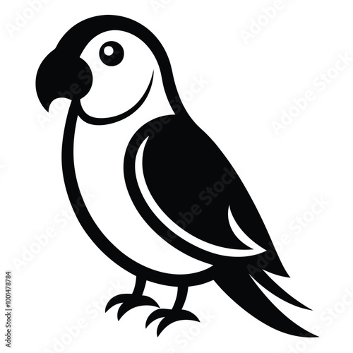 Solid color Parakeet animal vector design