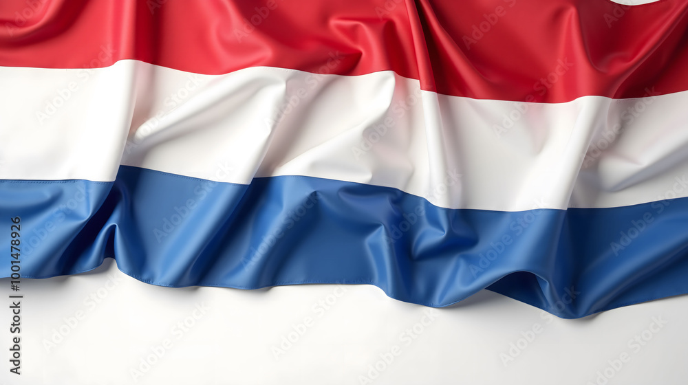 Wrinkled Dutch flag close-up Wrinkled Dutch flag close-up