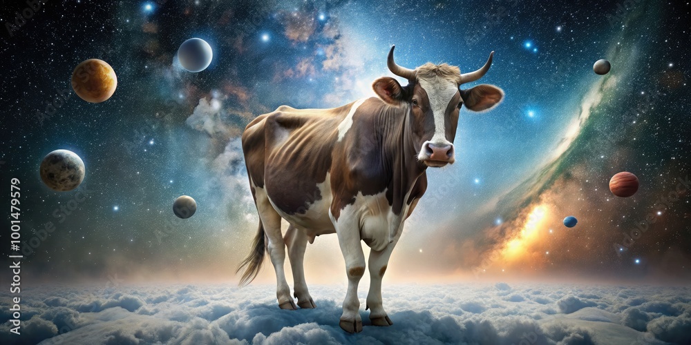 Cosmic Cow: A Surreal Journey of a Bovine Adventurer Floating Amongst Stars and Planets in Space Cosmic Cow: A Surreal Journey of a Bovine Adventurer Floating Amongst Stars and Planets in Space
