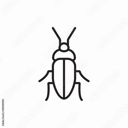 cockroach insect icon sign vector