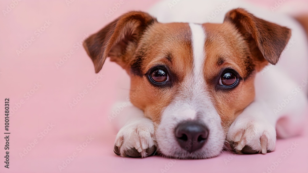 Relaxed Dog Posing in Peaceful Setting, pet, calm, adorable, furry