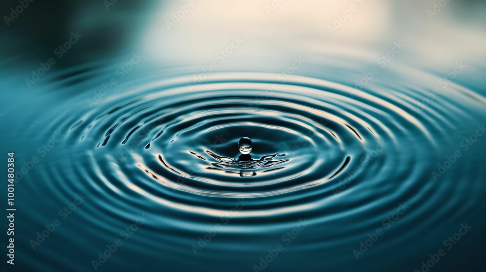 Ripple Effect from a Single Water Droplet, surface, nature, serenity, calm Ripple Effect from a Single Water Droplet, surface, nature, serenity, calm