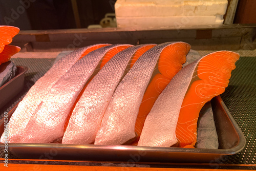 Fish on display at fish market in Japan
